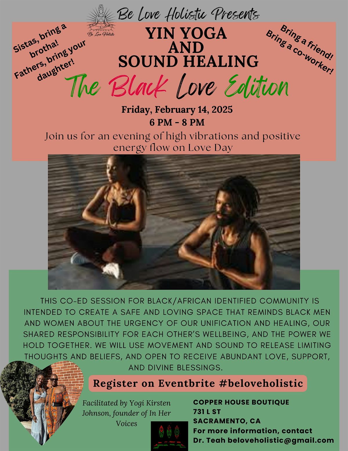 Be Love Holistic Presents: Yin Yoga & Sound Healing The Black Love Edition