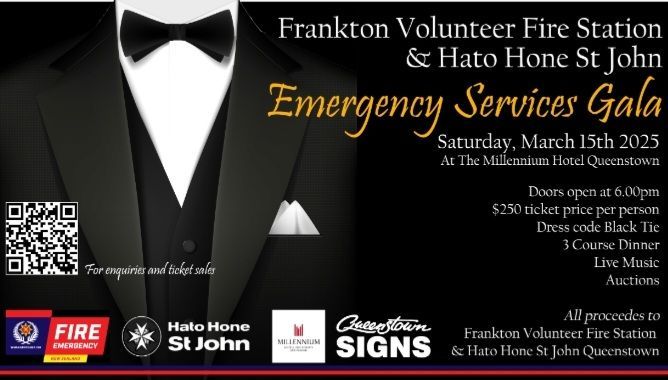 Frankton Volunteer Fire Station and St John Queenstown Emergency Services Fundraiser