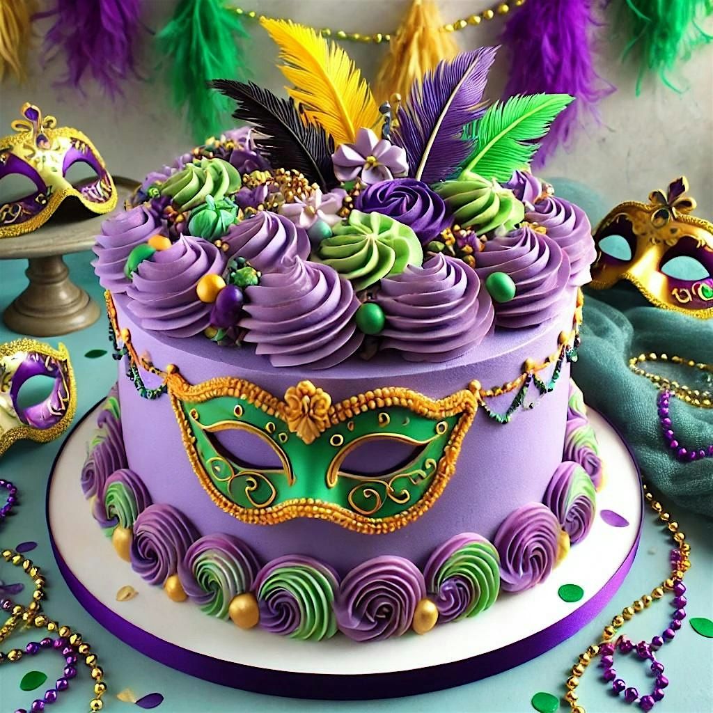 Mardi Gras Cake Decorating Party Experience