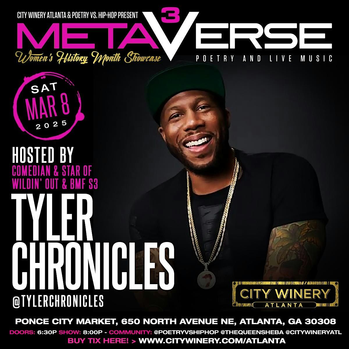 CITY WINERY ATL x CELEBRITY COMEDIAN TYLER Host WHM Showcase!