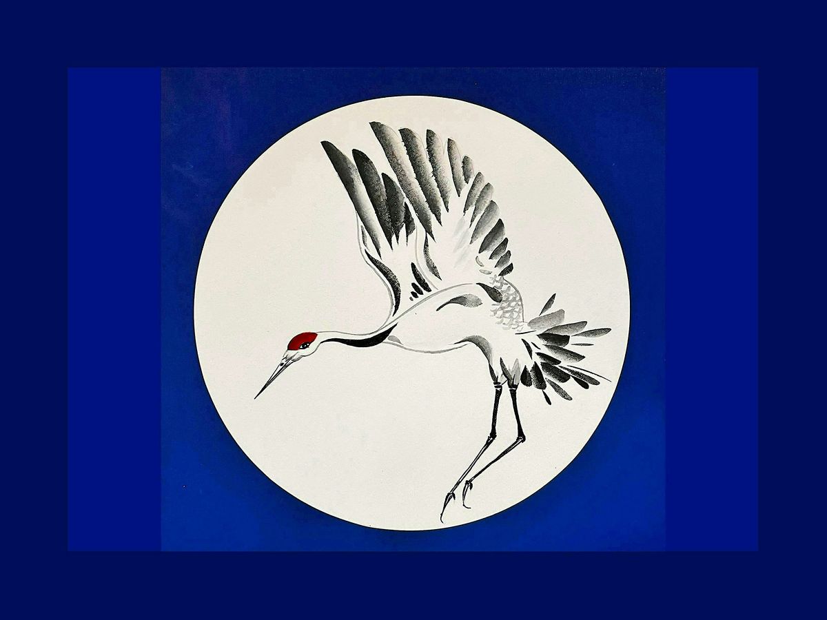 Celebrating Cranes!  A Virtual  Brush Painting Party -  3\/16\/25