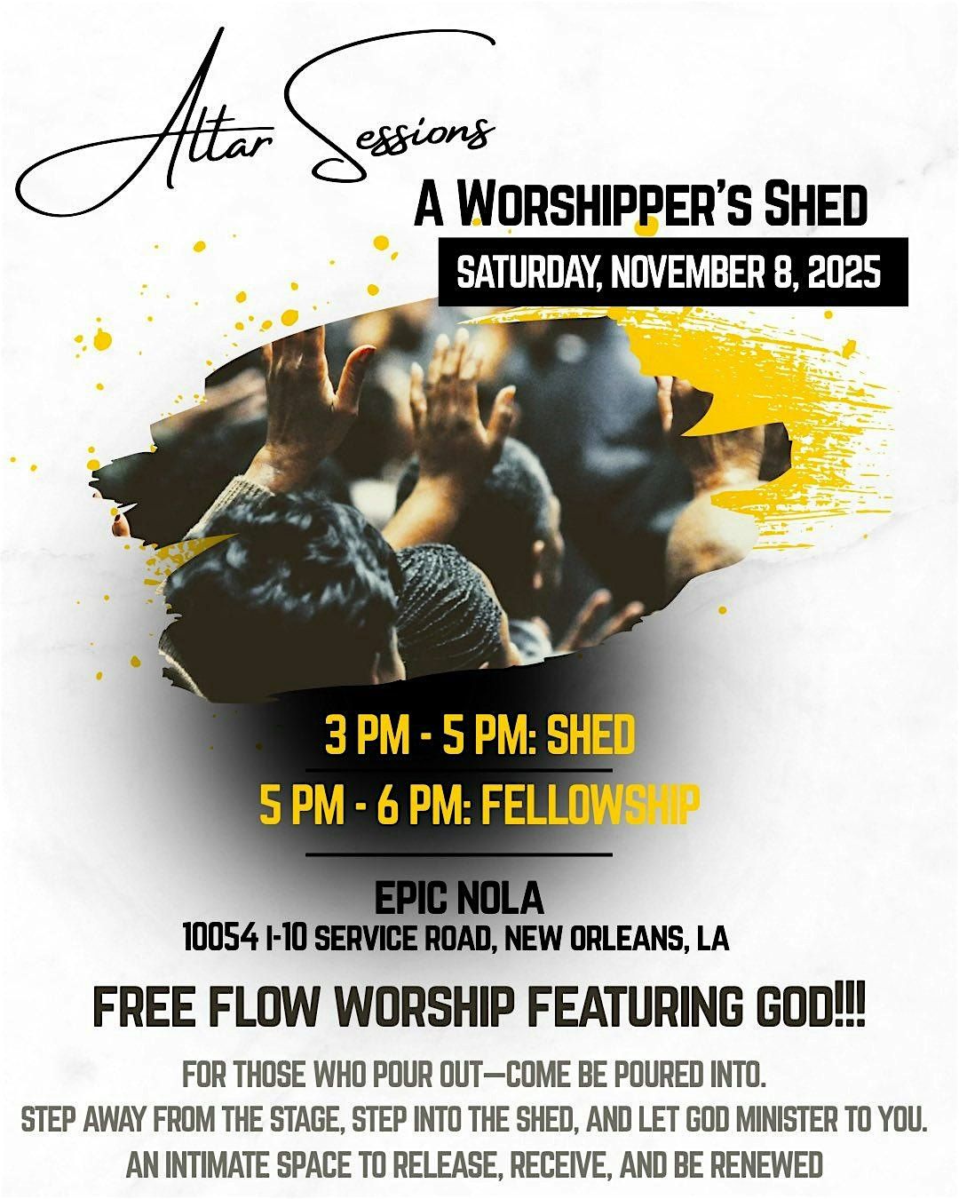 ALTAR SESSIONS: A WORSHIPPER'S SHED