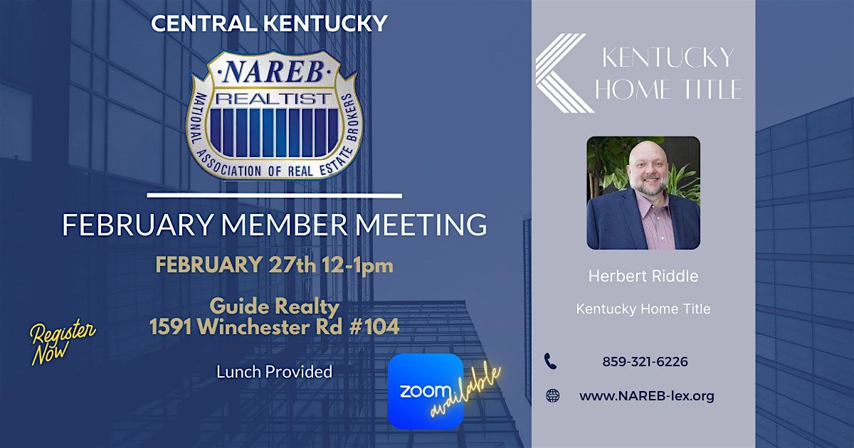 NAREB Monthly Member Meeting