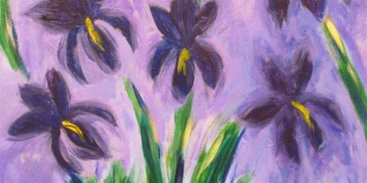 Monet's Lilac Irises - Paint and Sip by Classpop!\u2122