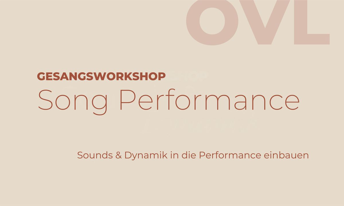 Gesangsworkshop - Song Performance