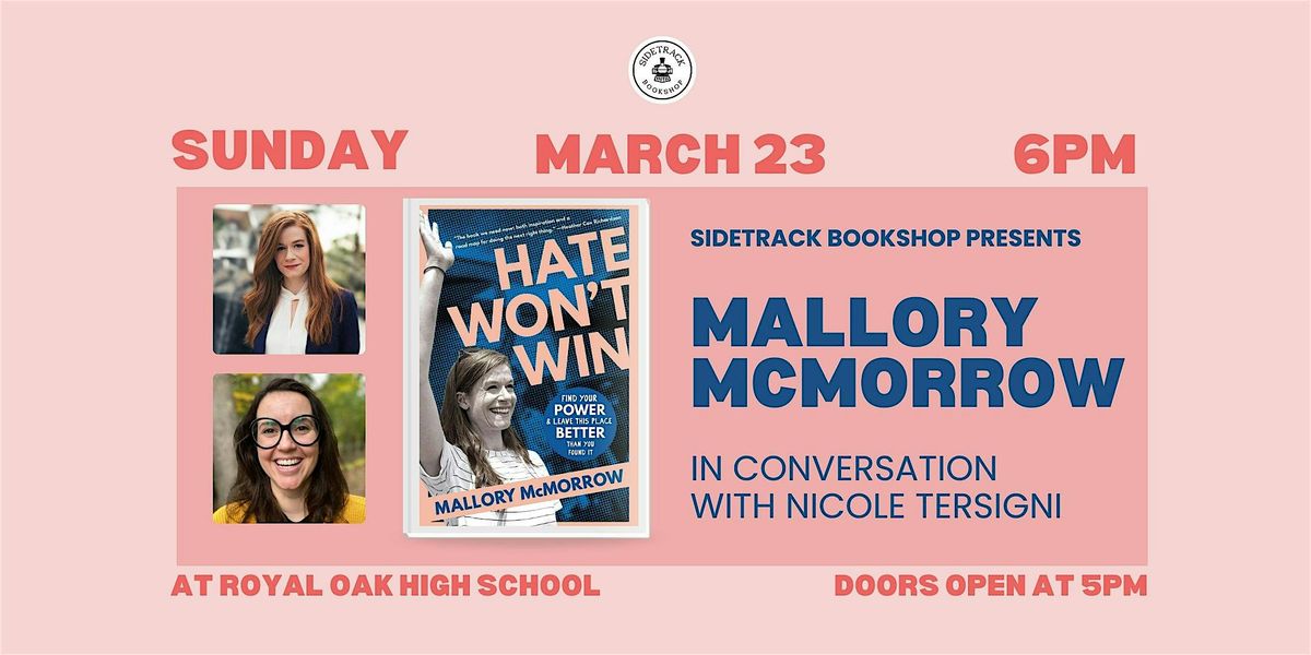 Sidetrack Bookshop Presents Mallory McMorrow