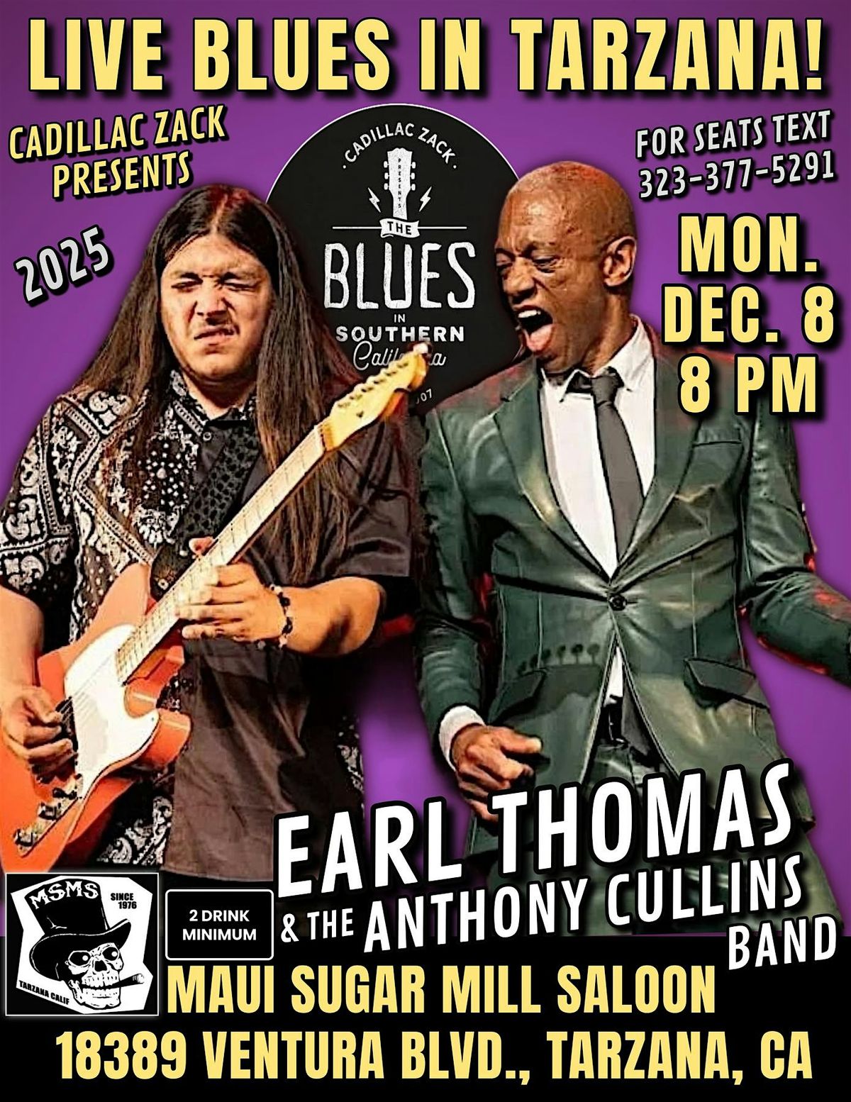 EARL THOMAS w\/ ANTHONY CULLINS BAND - Blues & Soul Greats - in Tarzana!