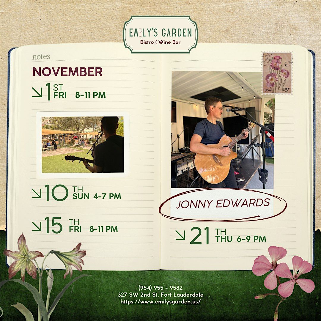 Live Music at Emily's Garden - Jonny Edwards