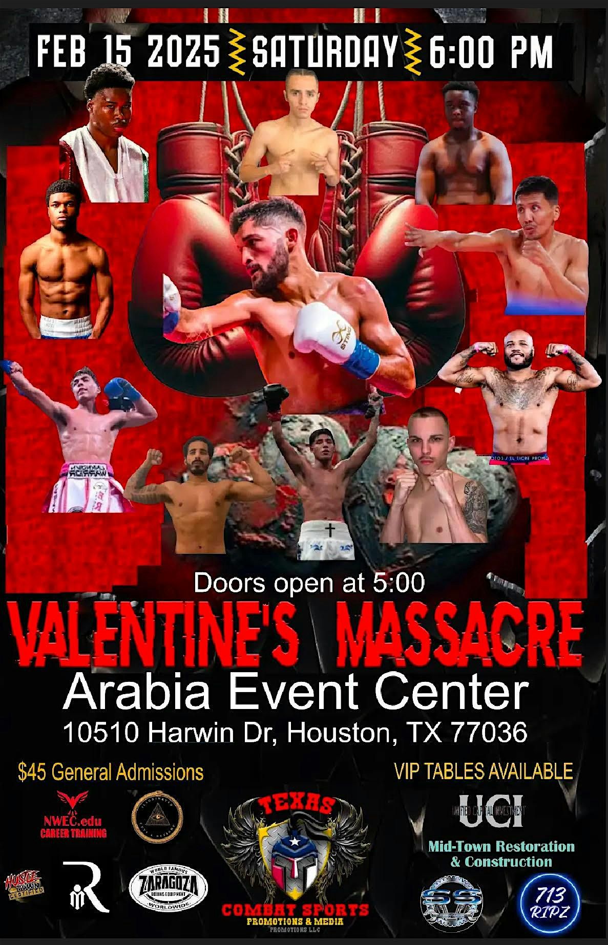 Valentine's Massacre Presented by Texas Combat Sports LLC.