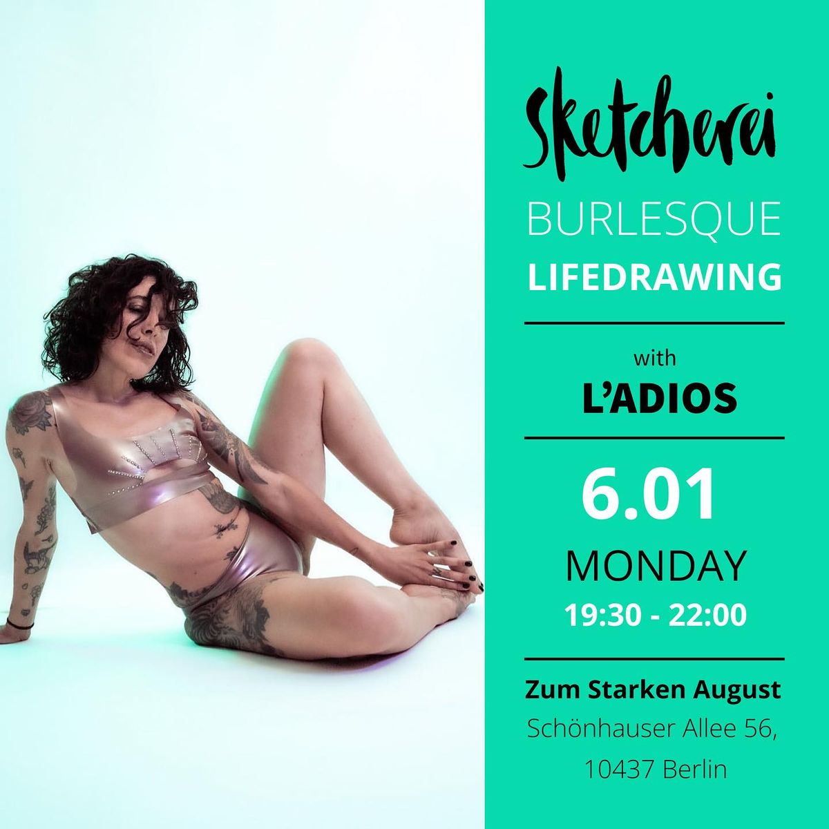 Burlesque Lifedrawing mit L'Adios