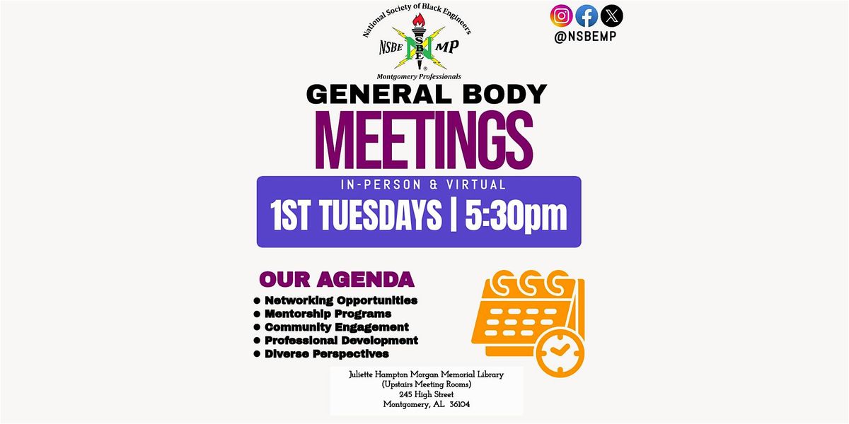 NSBE-Montgomery: General Body Meeting (December 2024)