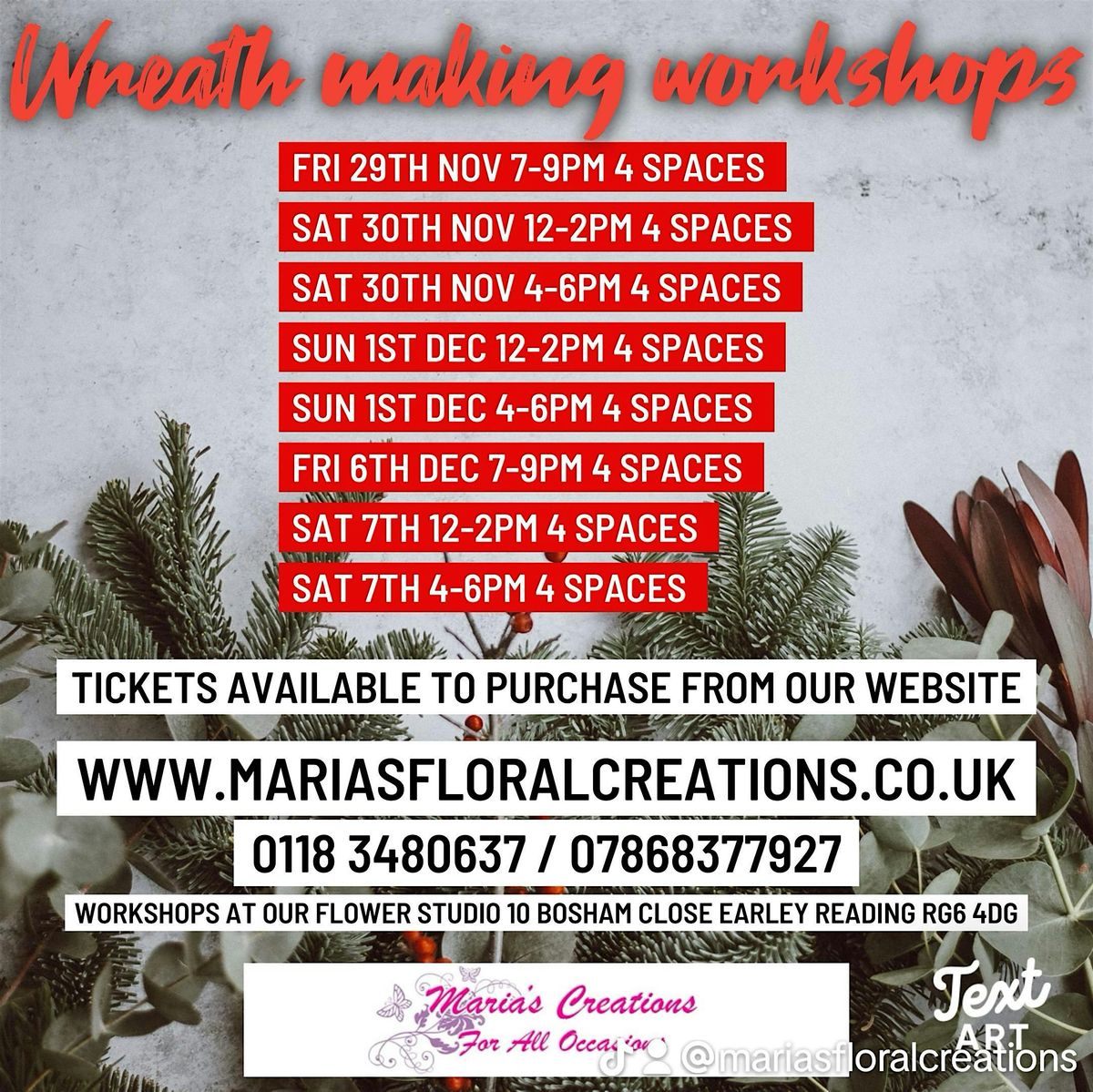 Wreath making workshop