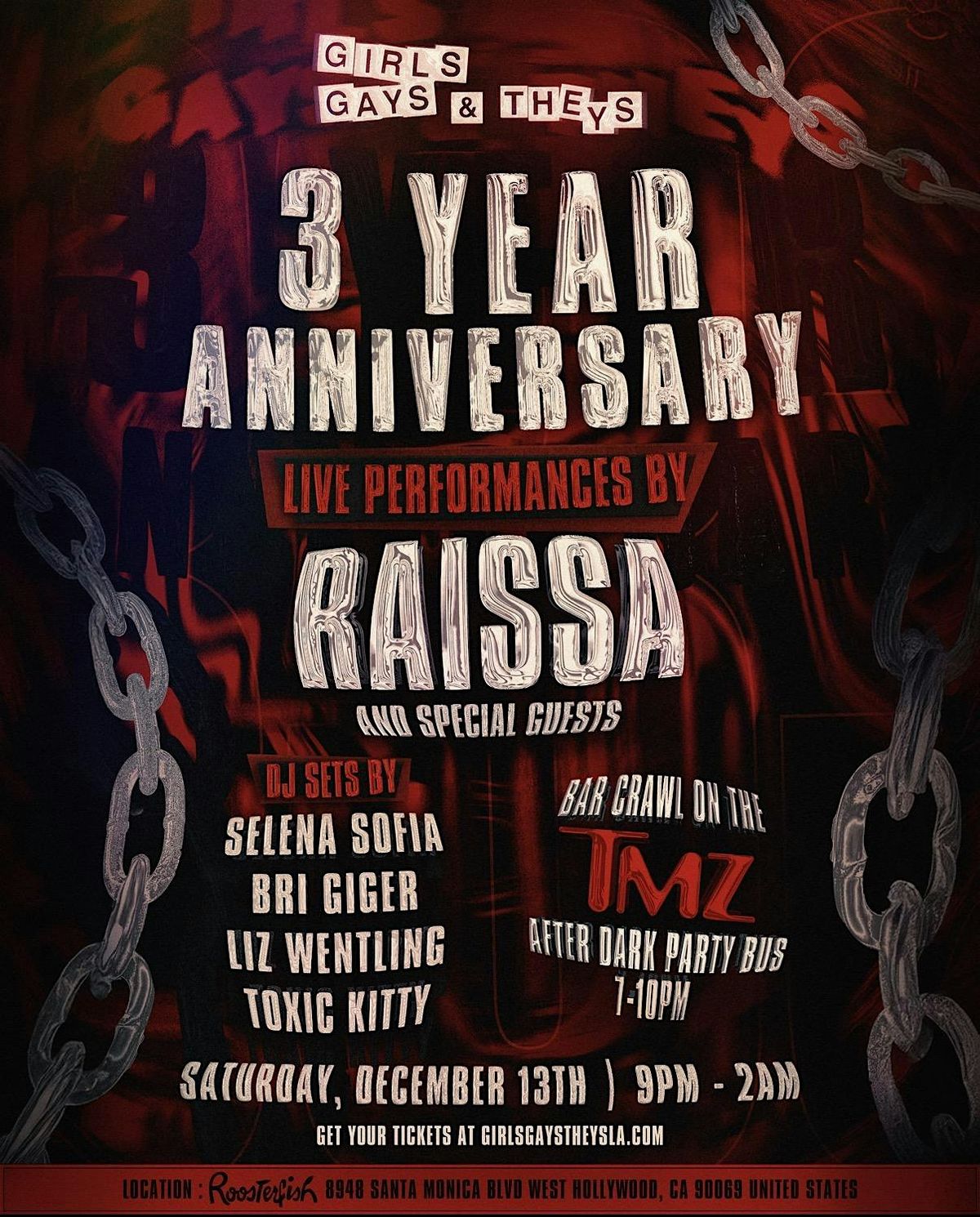 Girls, Gays & Theys 3 YEAR ANNIVERSARY