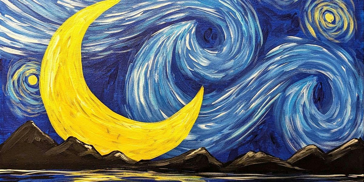 Starry Night Under the Moon - Paint and Sip by Classpop!\u2122