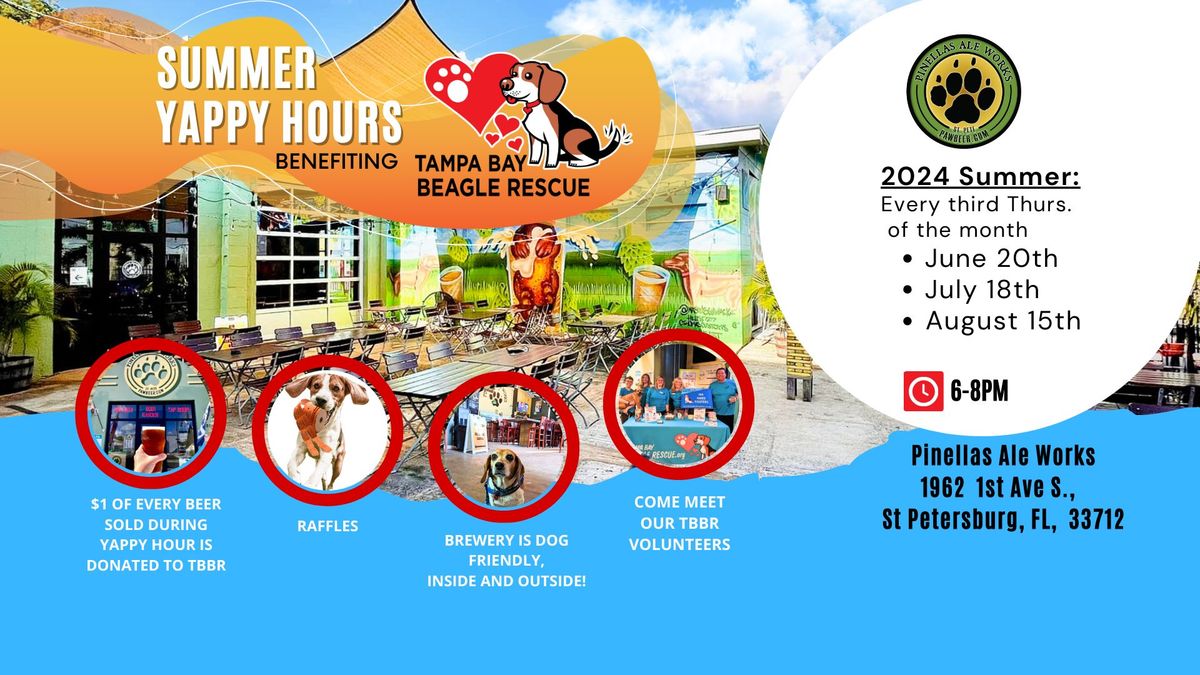 2024 Summer Yappy Hour Series with Tampa Bay Beagle Rescue