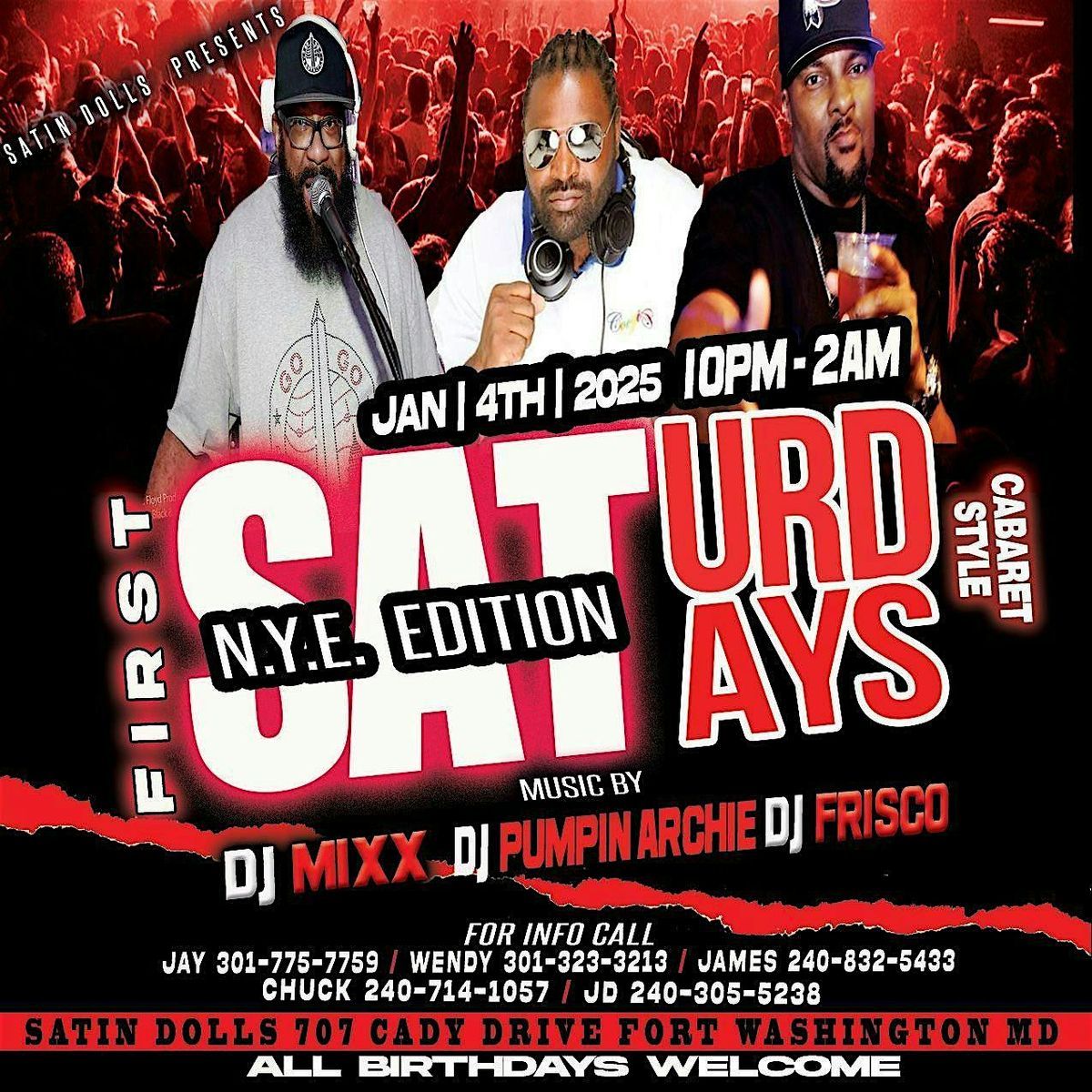 FIRST SATURDAYS N.Y.E. EDITION