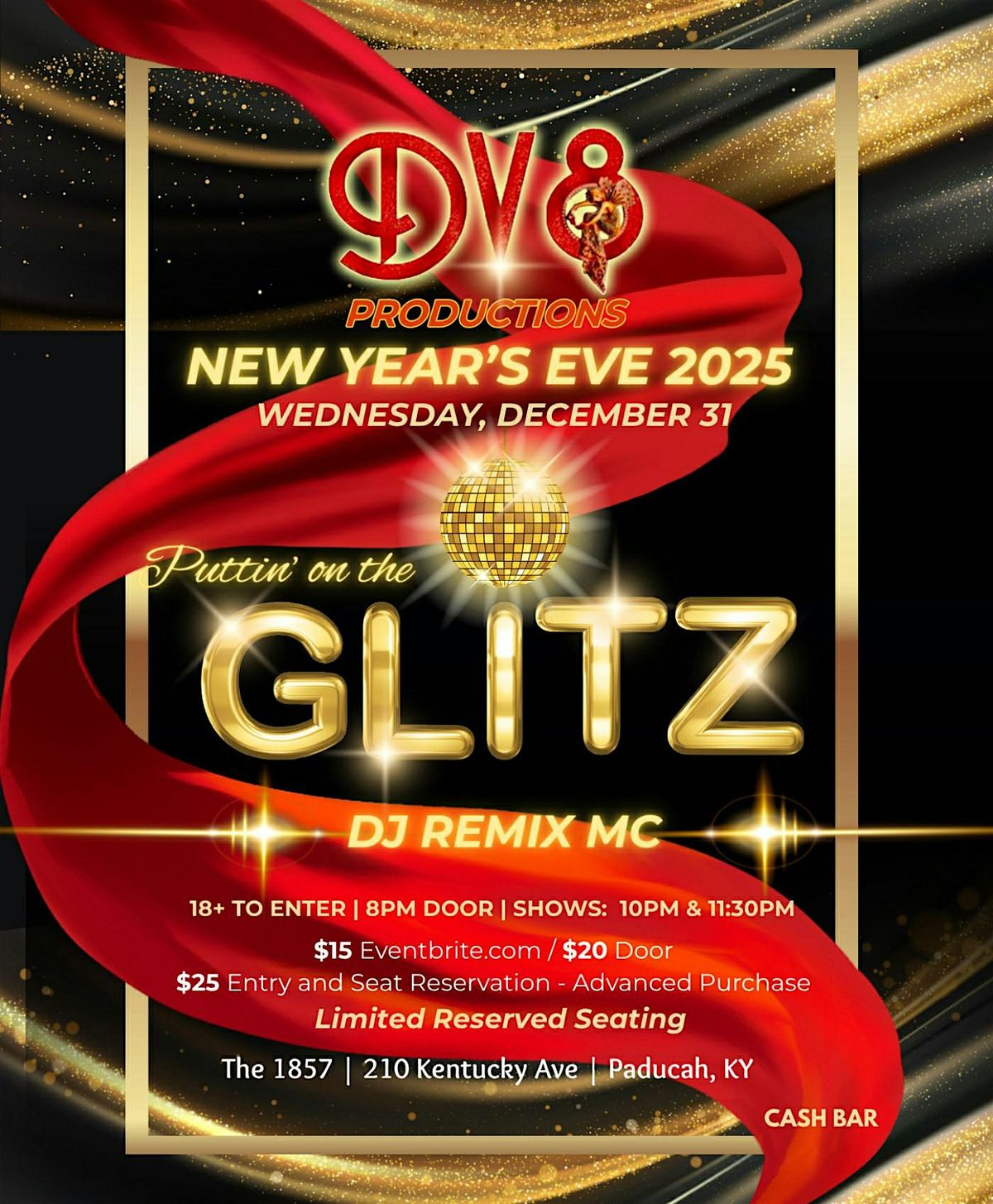 DV8 New Years Eve Party 2025 with an Amazing Live Show!