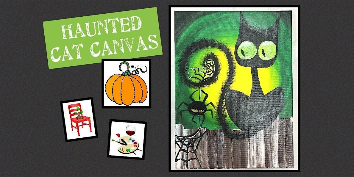 Haunted Cat Canvas