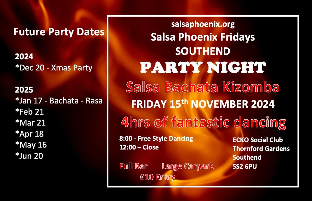 Salsa Phoenix Party Night - Friday 15th November