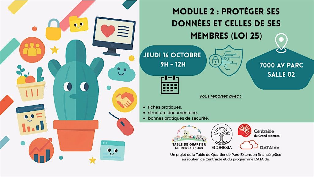 Module 2 : Prot\u00e9ger ses donn\u00e9es et celles de ses membres (Loi 25)
