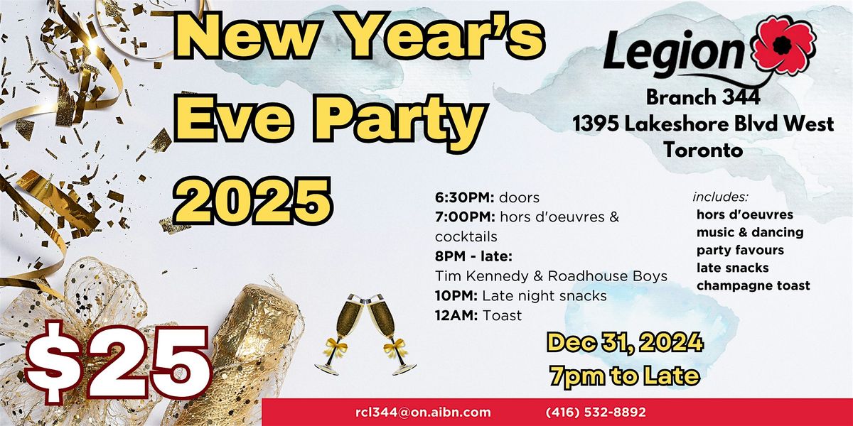 New Year's 2025 Party at Royal Canadian Legion Branch 344 (Toronto)