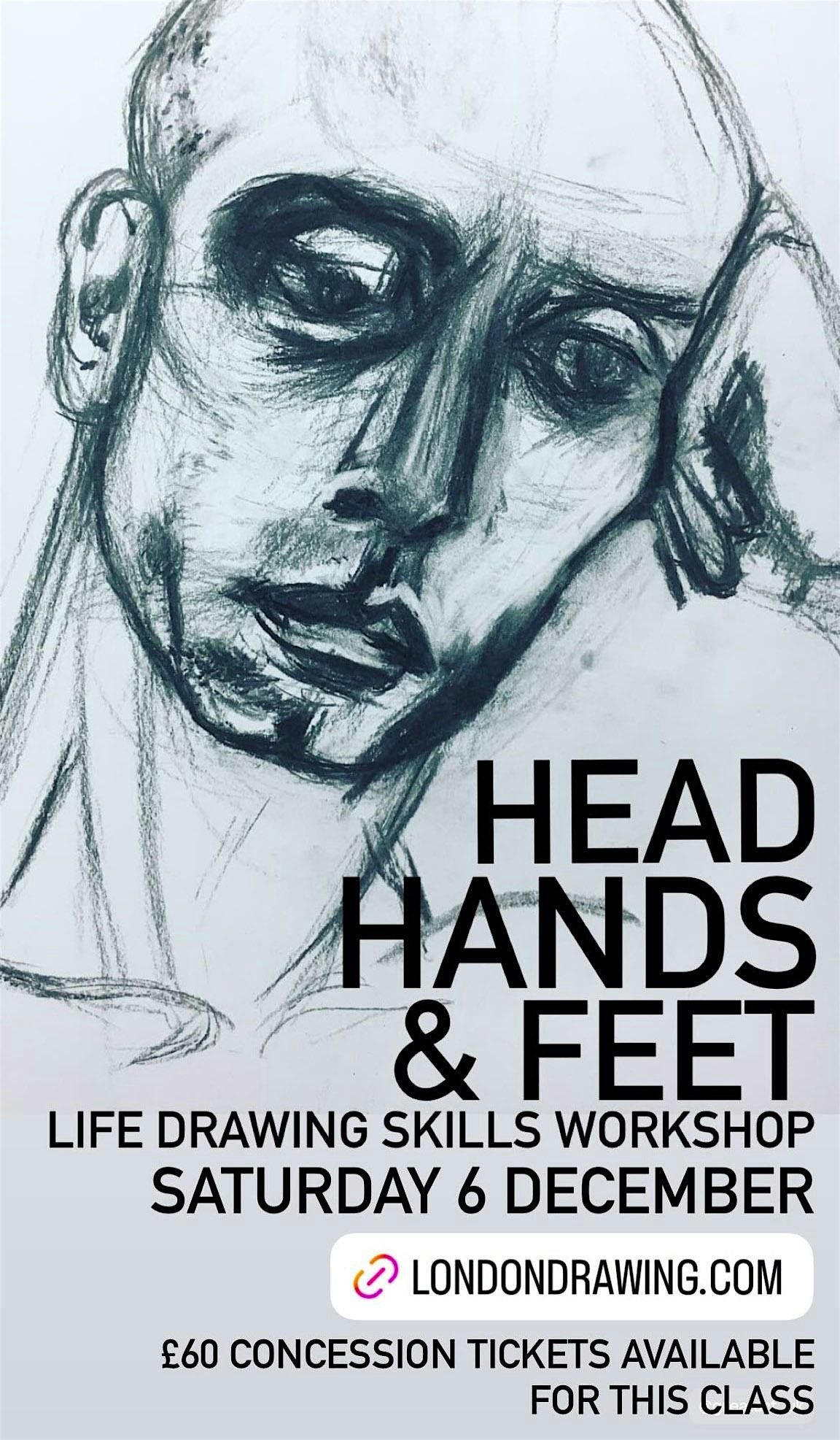 HEAD, HANDS & FEET- LIFE DRAWING SKILLS WORKSHOP WITH ANNE NOBLE-PARTRIDGE