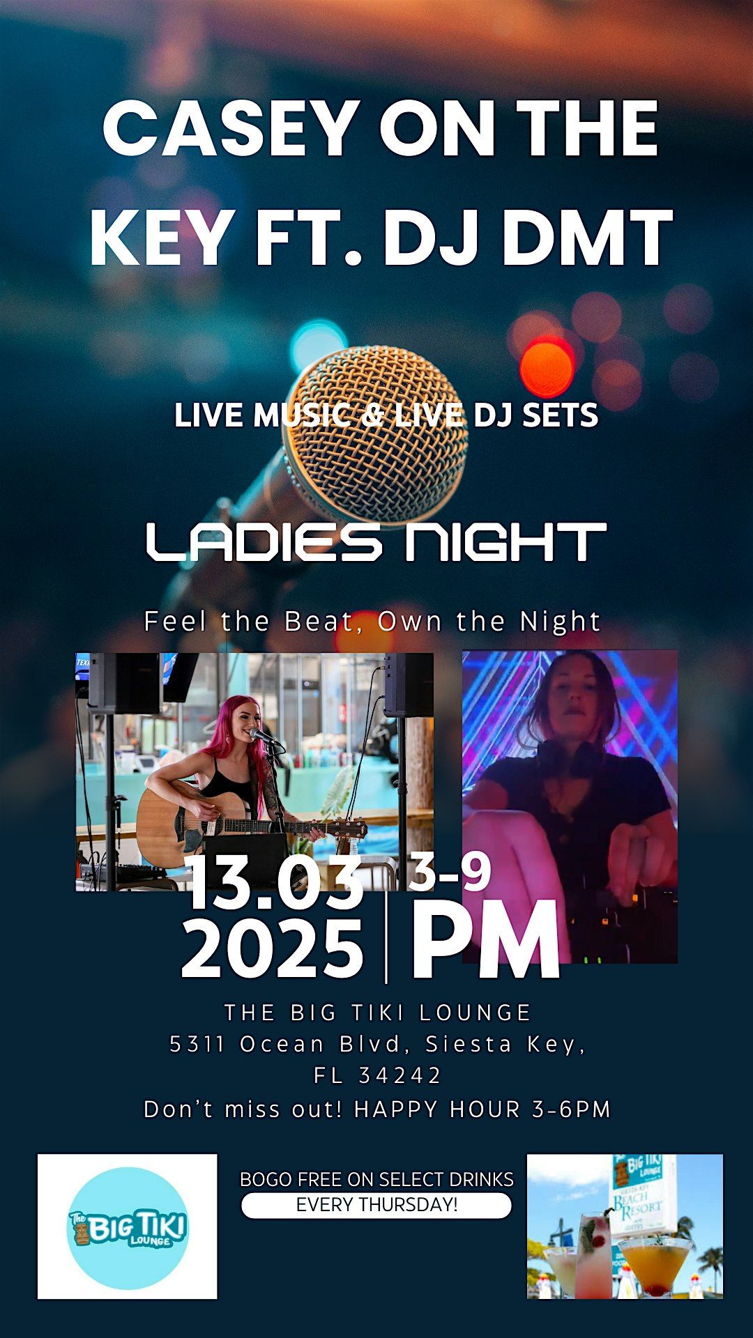 LADIES NIGHT EVERY THURSDAY AT THE BIG TIKI LOUNGE