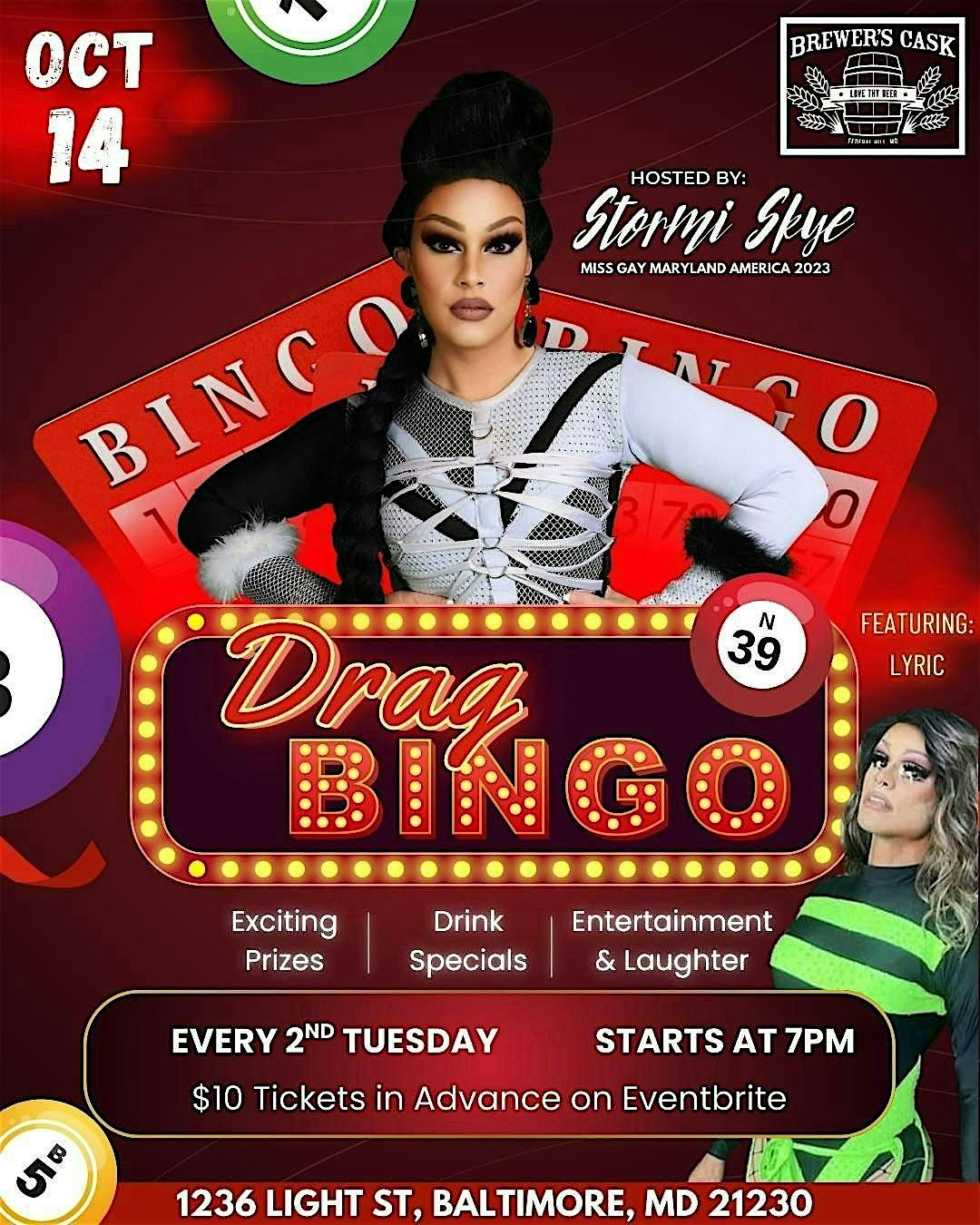 Brewer's Cask Tipsy Tuesday Drag Bingo