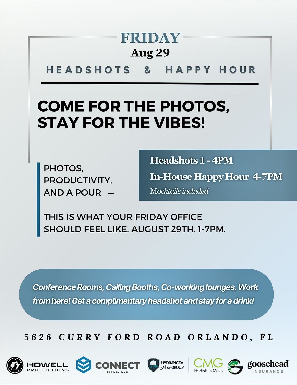 HEADSHOTS AND HAPPY HOUR