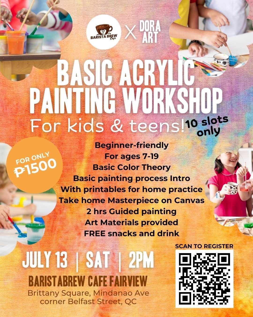 Basic Acrylic Painting Workshop for Kids & Teens