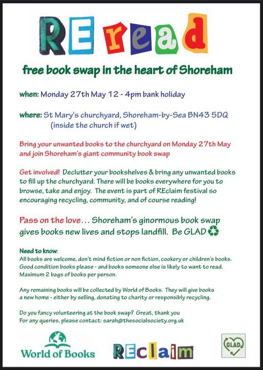 REread - a festival of book swapping in the centre of Shoreham.