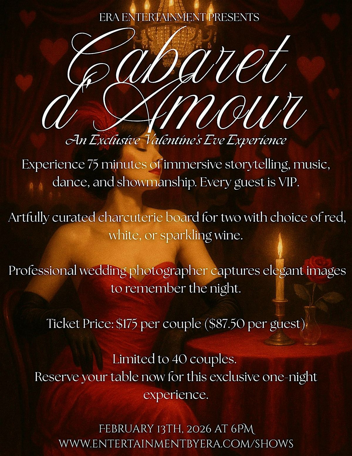 Cabaret d\u2019Amour: A Valentine\u2019s Eve Experience