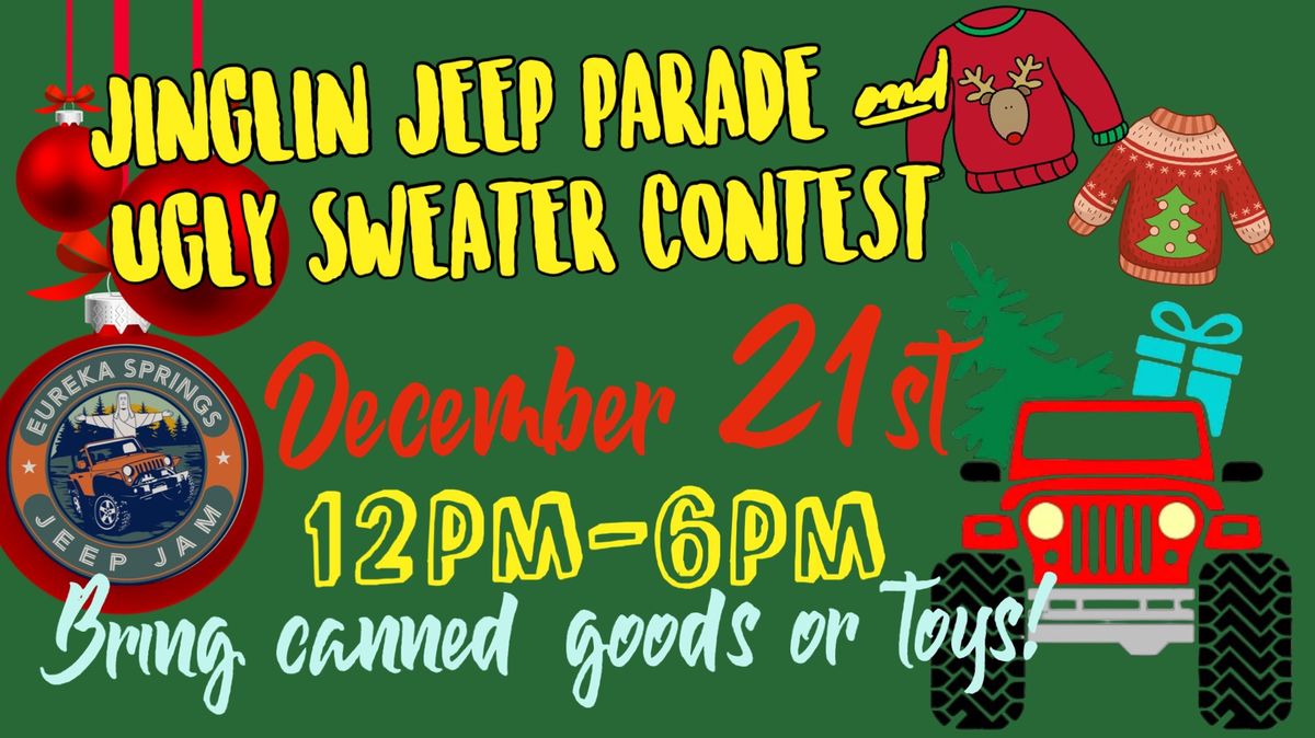 JINGLIN JEEP PARADE & UGLY SWEATER CONTEST in EUREKA SPRINGS!