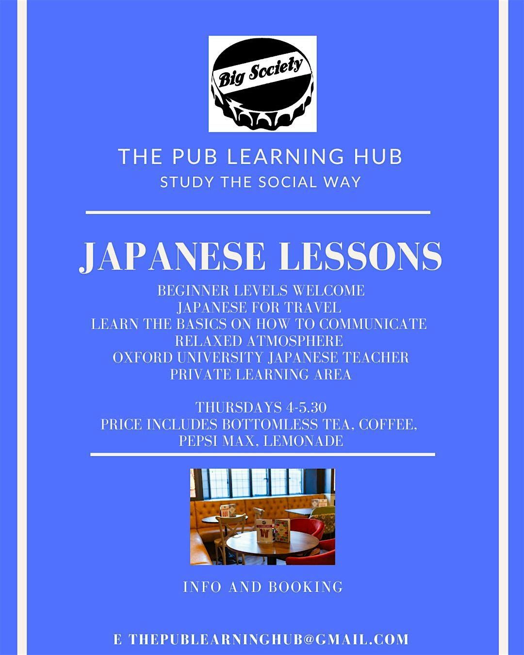The Pub Learning Hub: Japanese on Thursdays