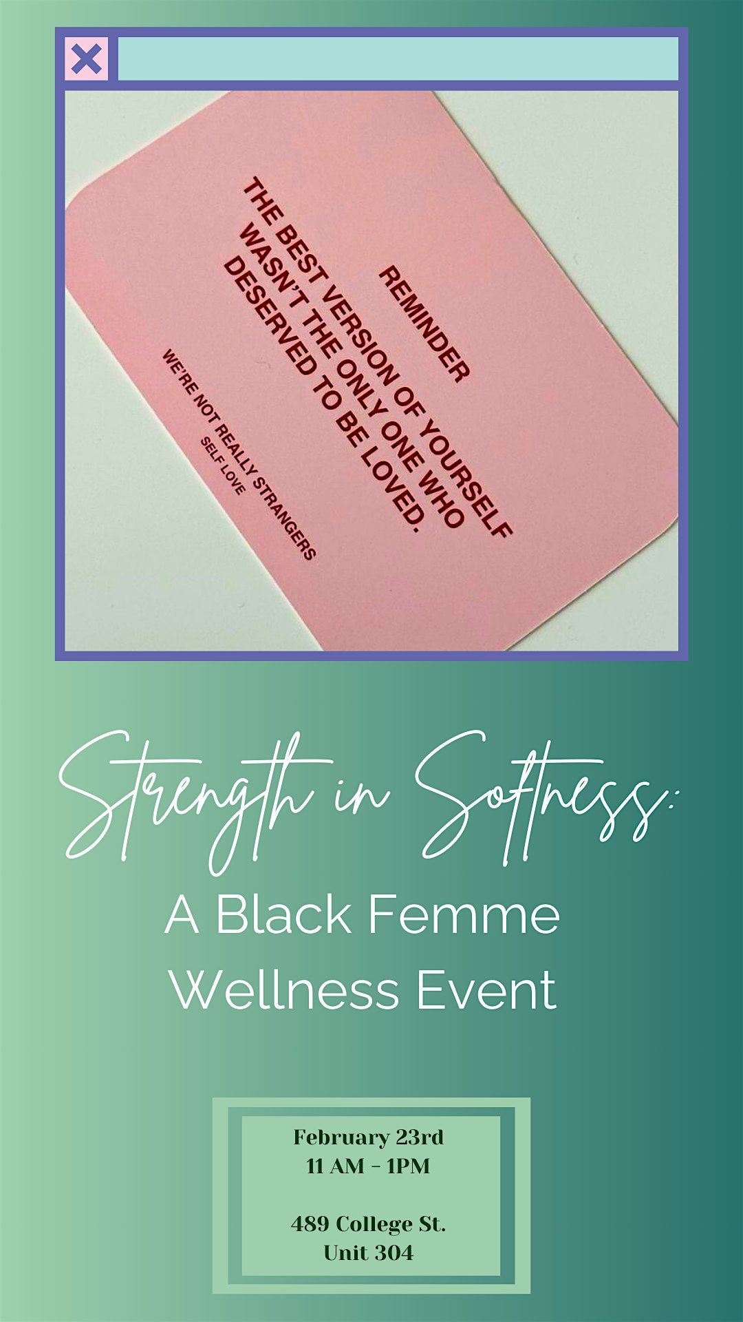 Strength in Softness: A Black Femme Wellness Workshop