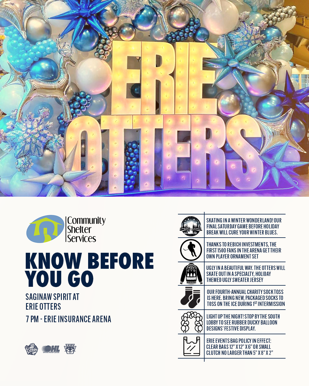 Saginaw Spirit at Erie Otters at Erie Insurance Arena