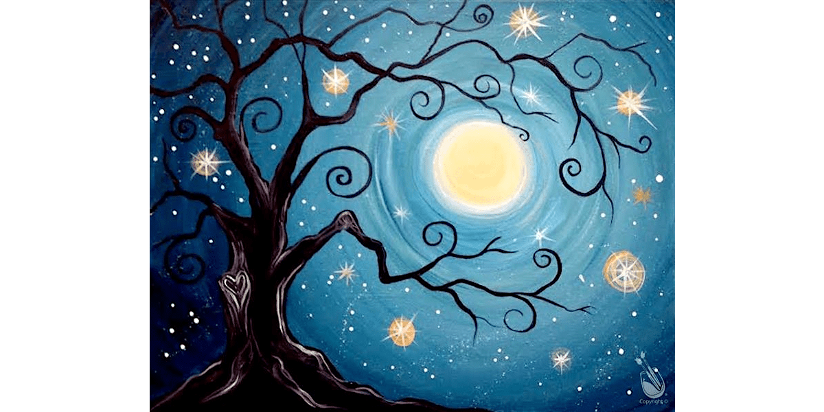 Glowing Tree at Night - Paint and Sip in Houston | Classpop!\u2122