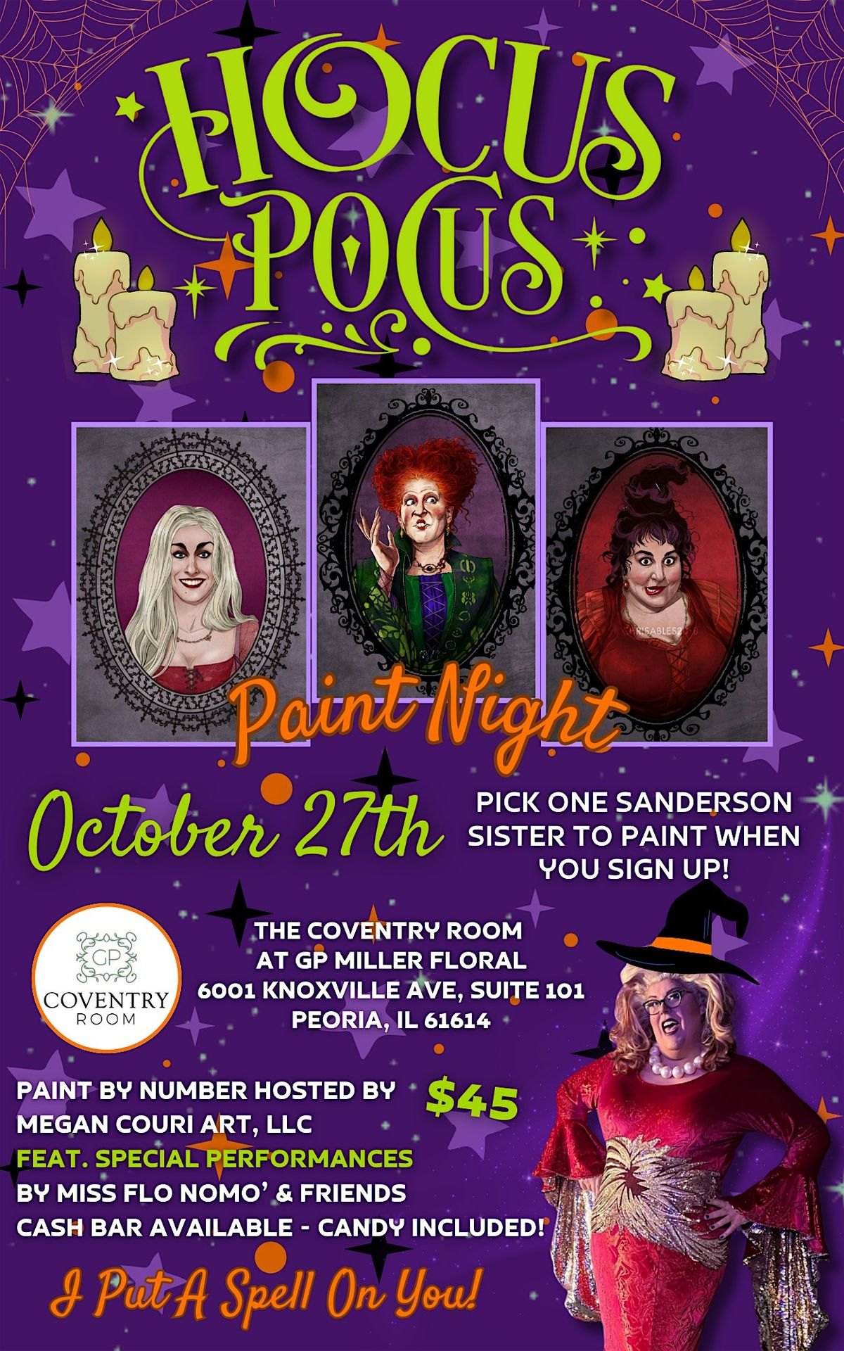 Hocus Pocus Paint by Number Halloween Event