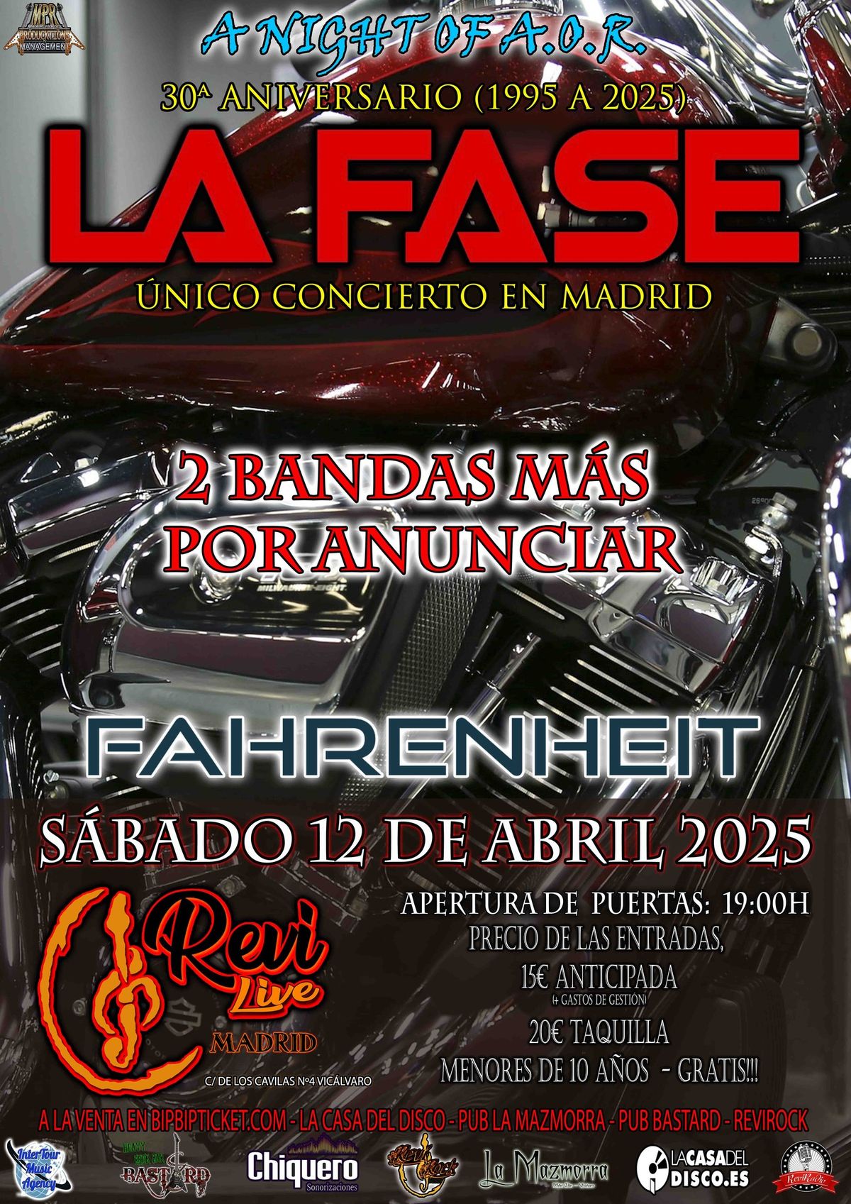 LA FASE en Madrid - 30\u00aa Aniversario y \u00fanico concierto el la capital + Fahrenheit