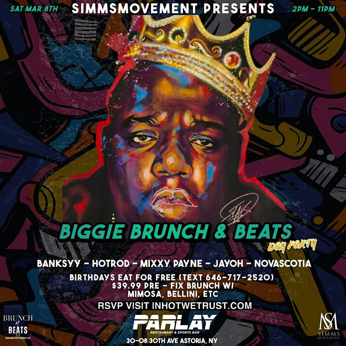 BRUNCH & BEATS SATURDAYS @ PARLAY