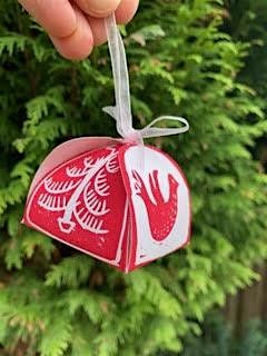 Lino Print Festive Decorations
