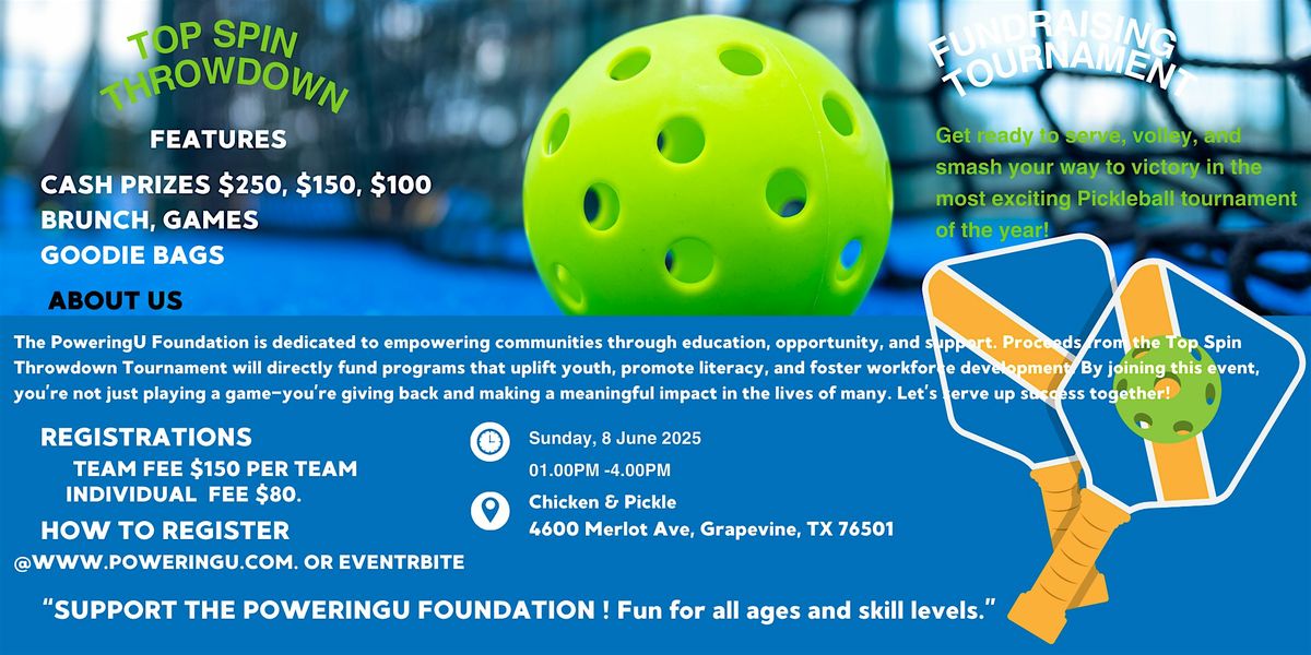 Top Spin Throwdown Fundraising Tournament Event