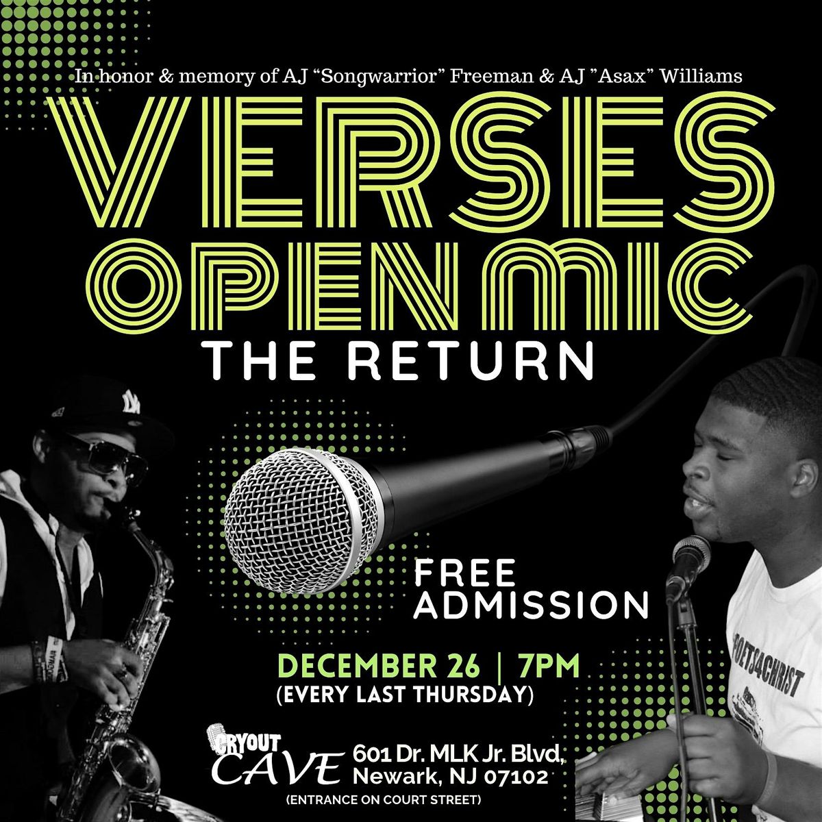 VERSES Open Mic  - Free Admission