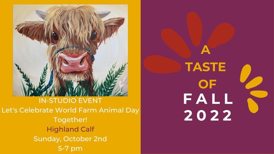 Let's Celebrate World Farm Animal Day Together In-Studio with Highland Calf!