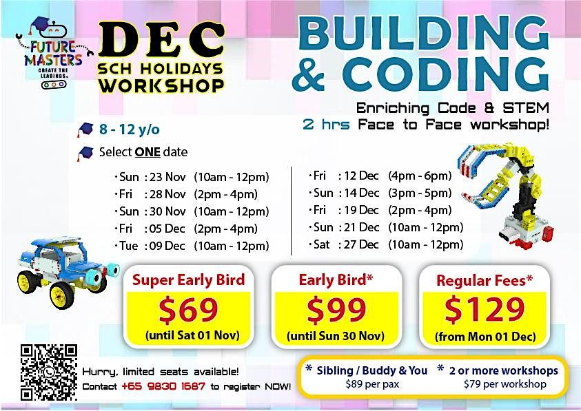 Future Masters Academy: December 2025 Robot Building and Coding Workshop
