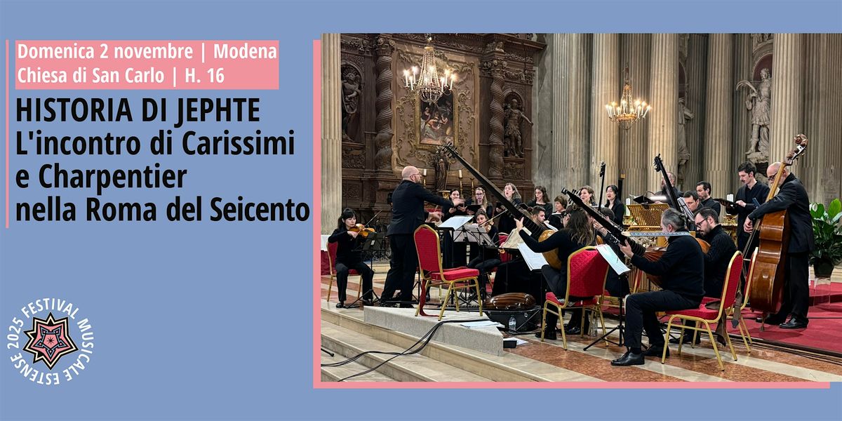 HISTORIA DI JEPHTE. L\u2019Incontro di Carissimi e Charpentier