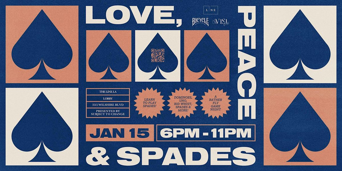 Love, Peace & Spades: KING Day Game Night