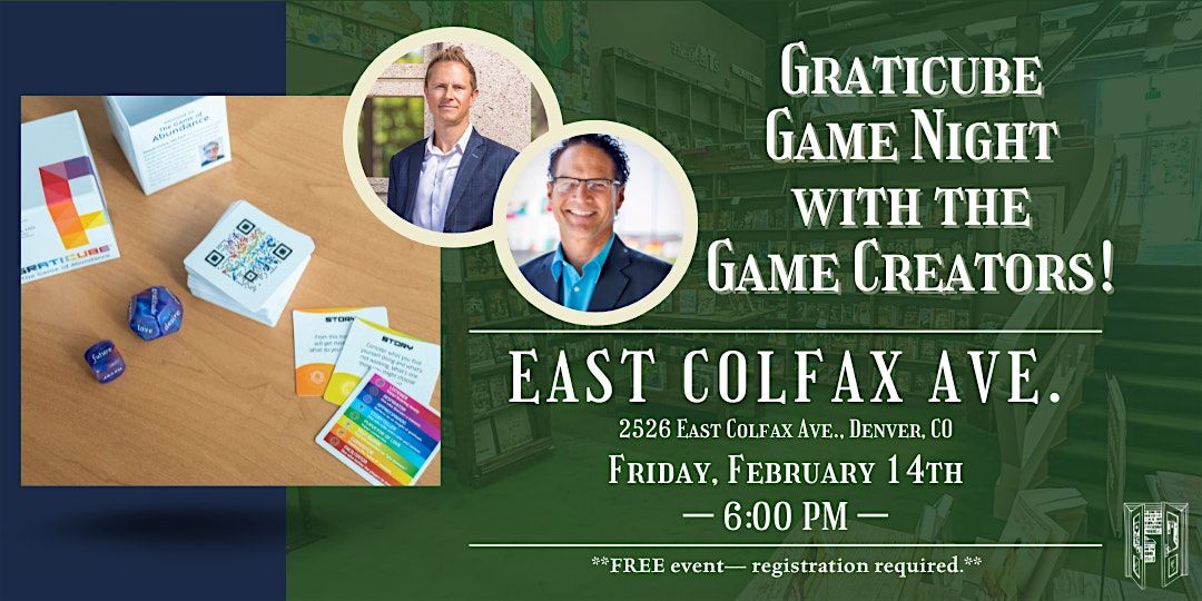 Graticube Game Night with the Game Creators Live at Tattered Cover Colfax