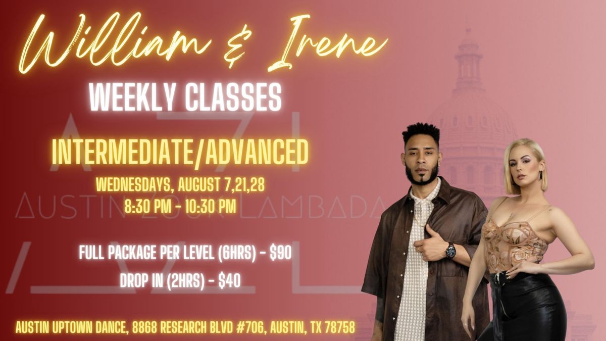 William & Irene Intermediate\/Advanced Weekly Classes