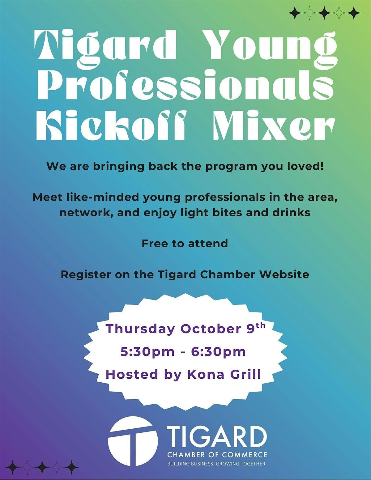 Tigard Young Professionals Kickoff Mixer